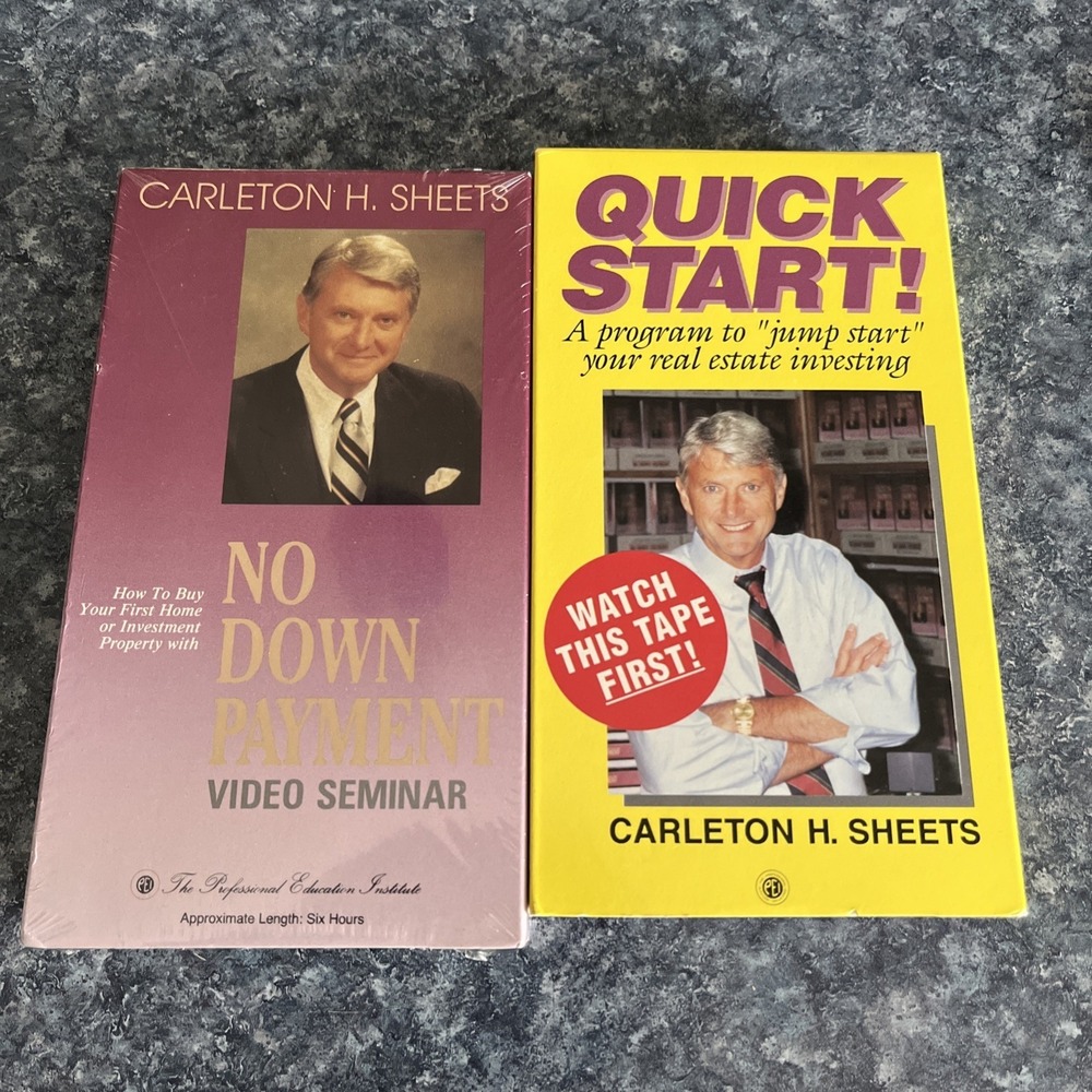 No Down Payment (sealed) & Quick Start VHS VCR Video Tapes Movie Carleton Sheets